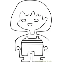 Frisk Undertale Free Coloring Page for Kids