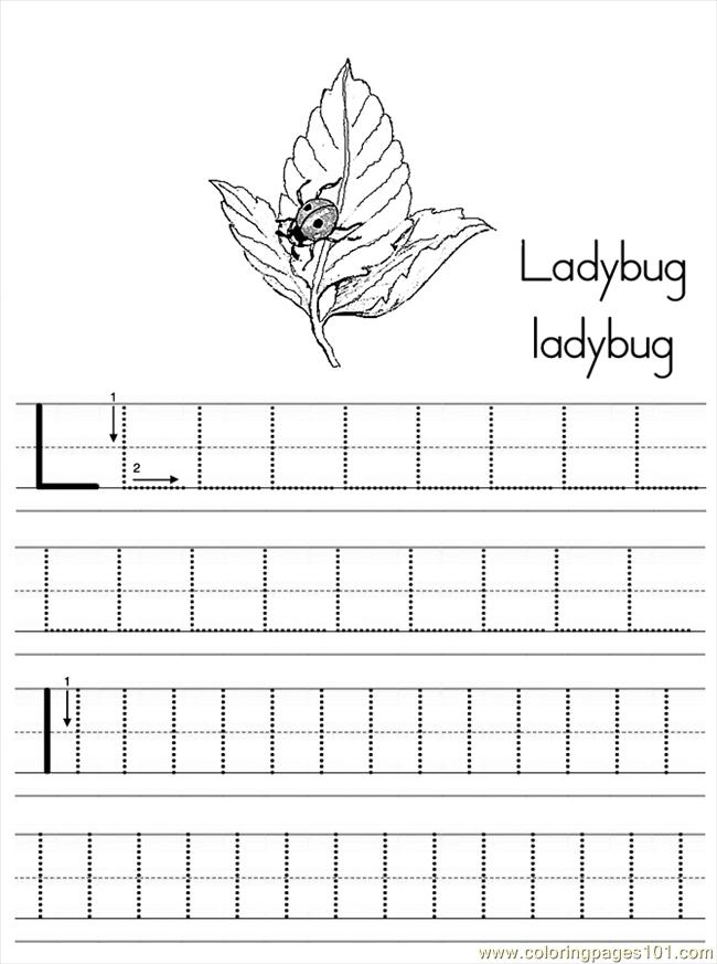 l is for ladybug coloring pages - photo #30