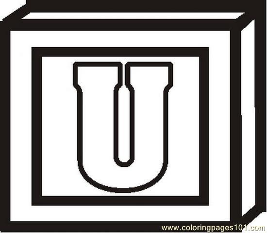 free printable coloring image Blockletterubw
