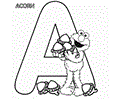 Abc Letter A Acron Sesame Street Elmo Coloring Pages 7 Com