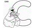 Abc Letter C Cake Sesame Street Cookie Coloring Pages 7 Com