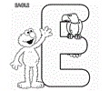 Abc Letter E Eagle Sesame Street Elmo Coloring Pages 7 Com