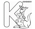 Abc Letter K Kangaroo Sesame Street Babybear Coloring Pages 7 Com