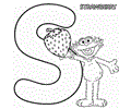 Abc Letter S Strawberry Sesame Street Zoe Coloring Pages 7 Com