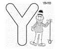 Abc Letter Y Yo Yo Sesame Street Bert Coloring Pages 7 Com