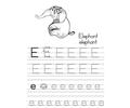 Alphabet Abc Letter E Elephant Coloring Pages 7 Com