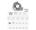 Alphabet Abc Letter W Watch Coloring Pages 7 Com