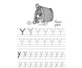Alphabet Abc Letter Y Yarn Coloring Pages 7 Com
