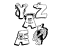 Alphabeth Funny Coloring Page 06