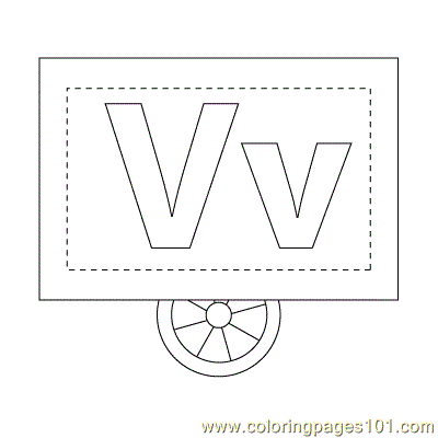 free printable coloring image V Edu
