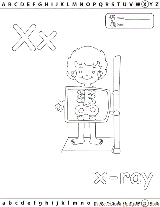 x ray coloring pages - photo #6
