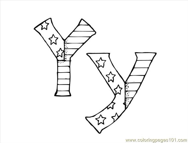 free printable coloring image Y