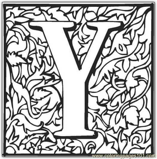 free printable coloring image Y 