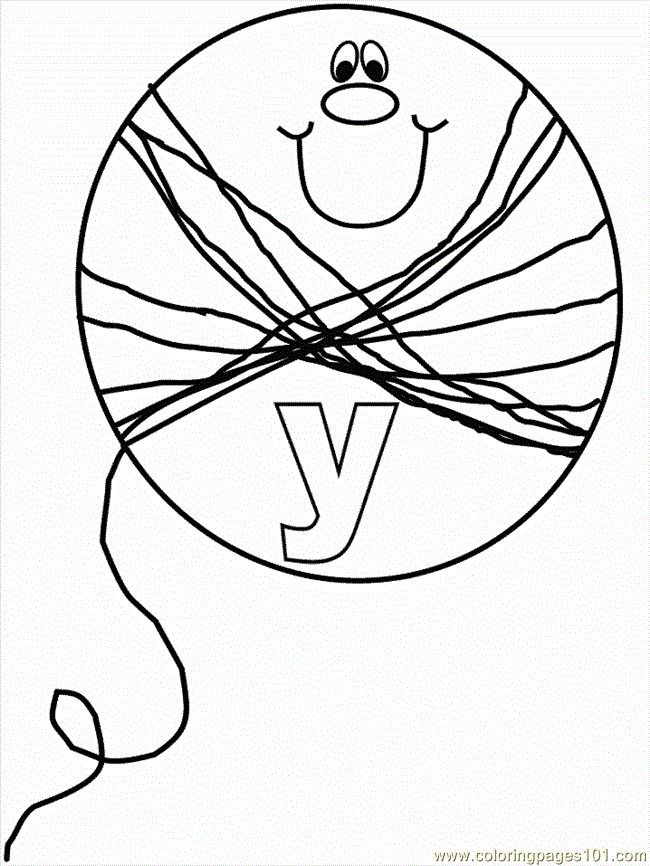 free printable coloring image Y Yy
