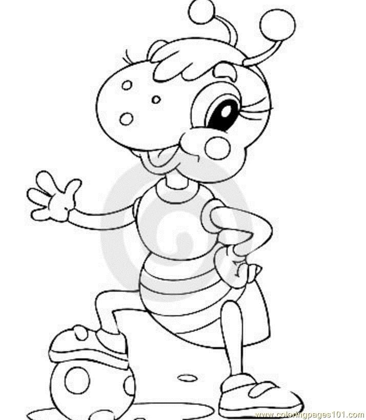 Coloring Pages Ants Insects Ants Free Printable Coloring Page Online