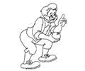 Etto With Apple Coloring Page