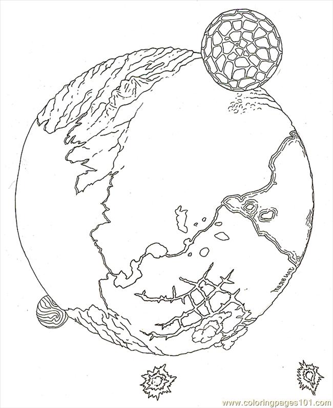 free printable coloring image Planet Teep Reversed