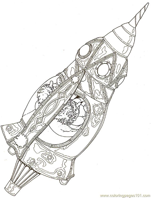 free printable coloring image Pongo Aliens Reverse
