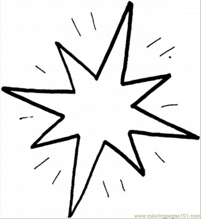 Coloring Pages Shining Star (Technology > Astronomy) - free printable