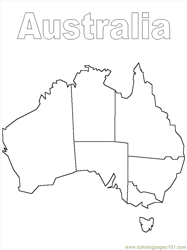 queensland map coloring pages - photo #46