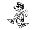 Jogger Guy Running With Sun