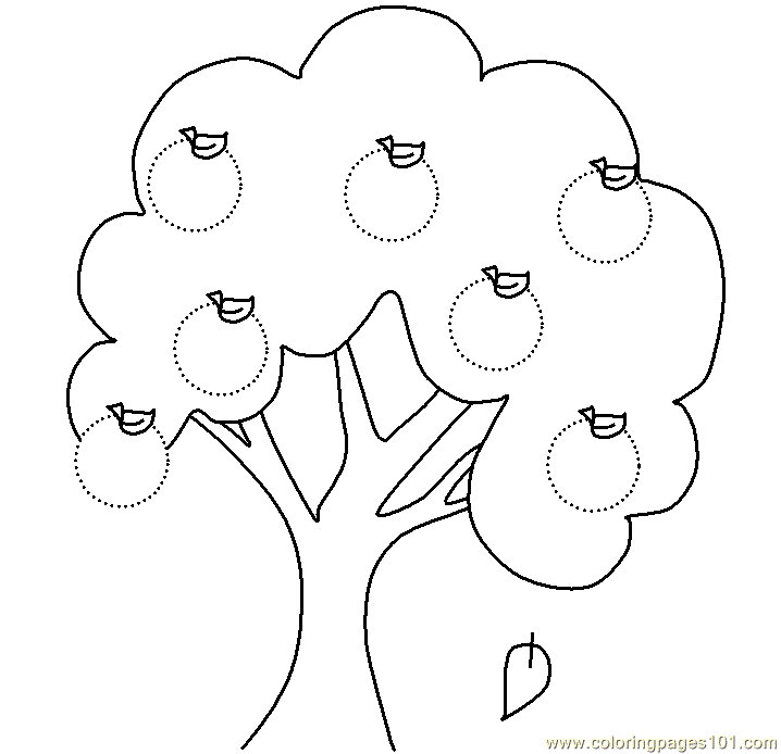 Apple tree coloring page Free Printable Coloring Pages