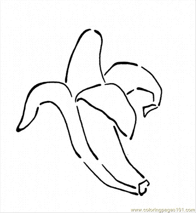 Coloring Pages Banana 17 (Food & Fruits > Bananas) free printable