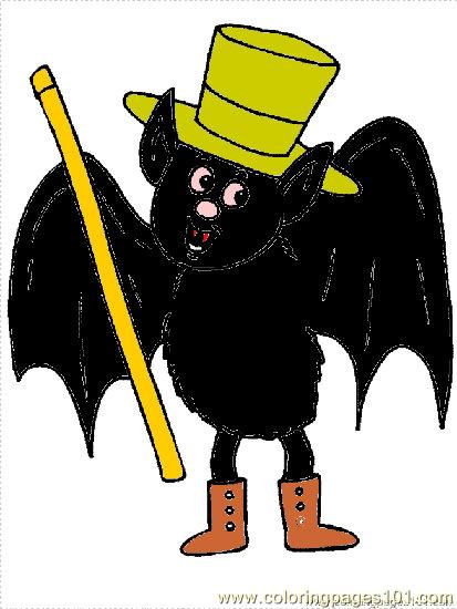 free printable coloring image Bat6