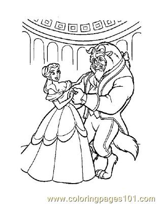 Beauty   Beast Coloring Pages on Printable Coloring Page Beauty 38  Cartoons   Beauty And The Beast