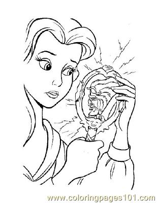 Beauty   Beast Coloring Pages on Free Printable Coloring Page Beauty 3  Beauty And The Beast