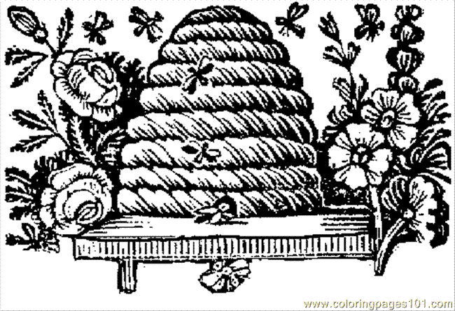 Coloring Pages Bee Hive Coloring Pages 1 (Cartoons > Bee Movie) - free