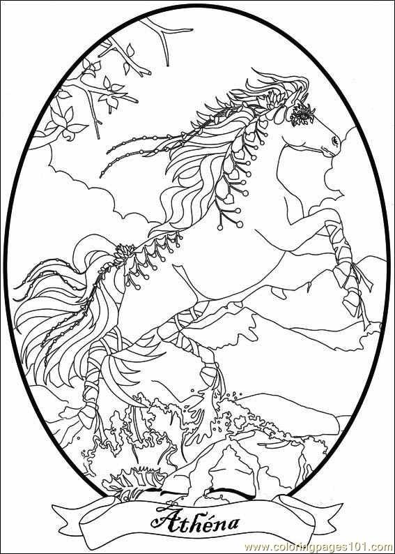 magical horse coloring pages - photo #18