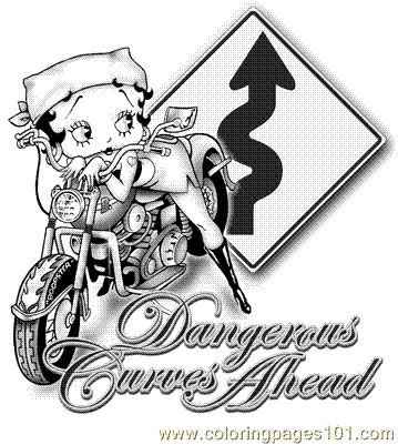 Betty Boop Coloring Pages on Coloring Pages Bettybiker5  Cartoons   Betty Boop    Free Printable