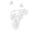 Oli On The Bike Coloring Page