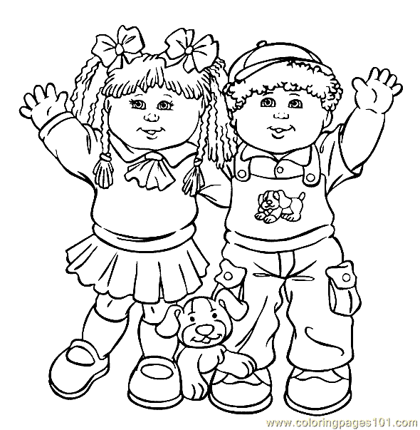 cabbage patch kids free coloring pages - photo #5