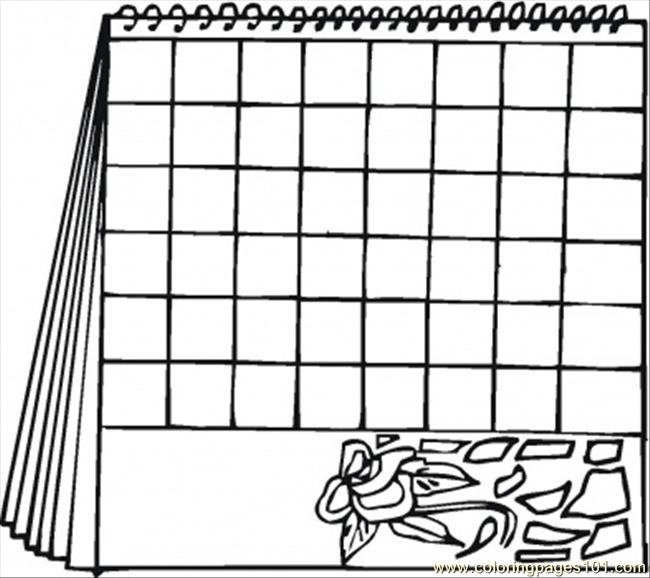 calender coloring pages - photo #45