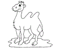Coloring Pages Camel In Desert (Animals > Camel) - free printable