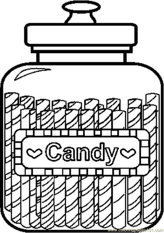 Coloring Pages Candyjar10bw (Food & Fruits > Candy) free printable
