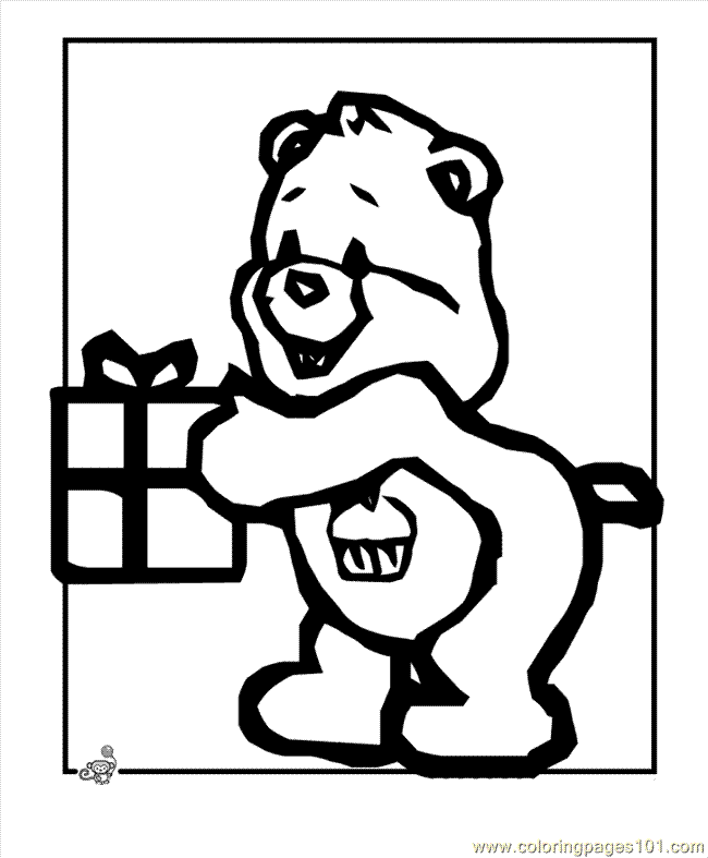 Coloring Pages Care Bears Birthday Bear (Cartoons > Care Bears) - free ...