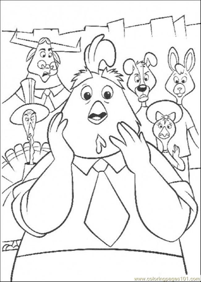 Coloring Pages No One Want To Believe Chicken Littles Story (Cartoons ...