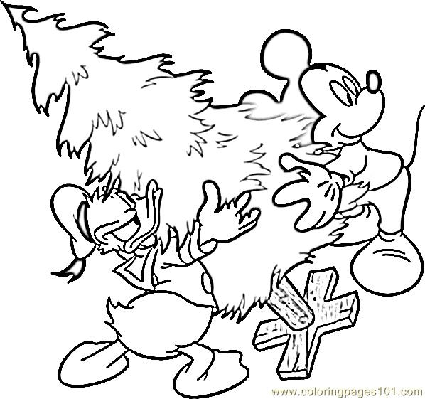 free printable coloring image Christmas Disney Printable Coloring Pages