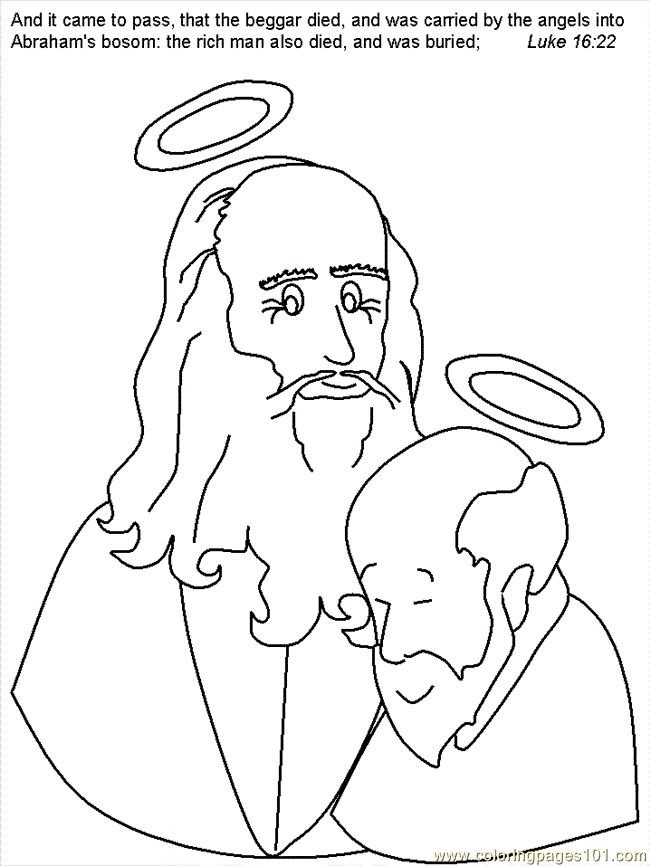free printable coloring image Luke16.22