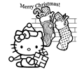 Disney Hello Kitty Christmas Coloring Page Ideas