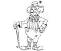Circus Clowns Coloring Page 11