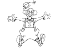 Circus Clowns Coloring Page 12
