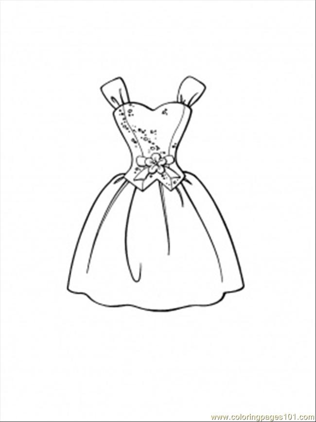 dresses Colouring Pages