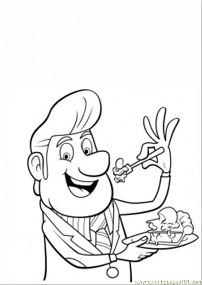 Coloring Pages Mayor Shelbourne (Cartoons > Cloudy) - free printable