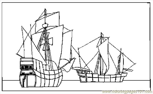 columbus ships coloring pages - photo #46