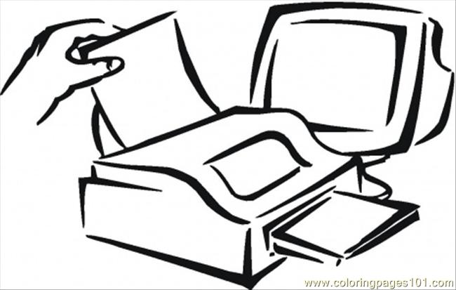Coloring Pages Printer And Computer (Technology > Computer) - free