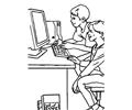 Kleurplaat Computer 02